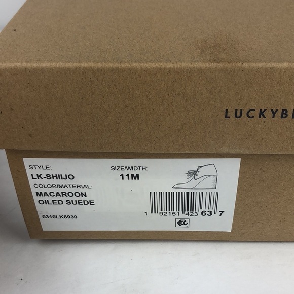 NEW Lucky Brand Shiijo Brown Lace Up Chic Ankle Boots Wedges 11 - Picture 11 of 11